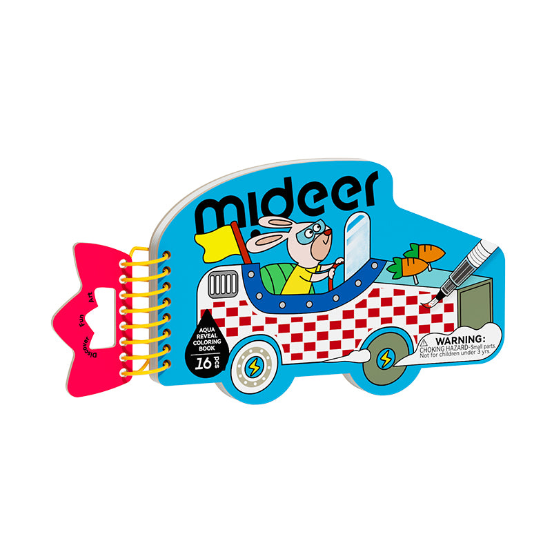 mideer Aqua Reveal Coloring Book - Beep Beep Traffic