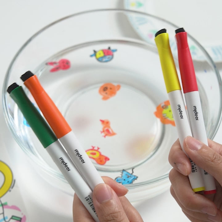 mideer Water-Based Dual Tip Marker | Let's Paint! 24 Colors Water-Based Dual Tip Marker,Washable,for Kids Ages 4+ and Adults,Safe & Non-Toxic,Coloring