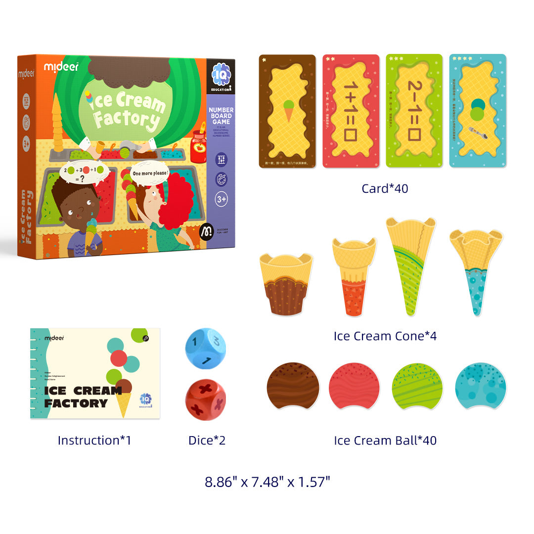 IQ Number Board Game: Ice Cream Factory