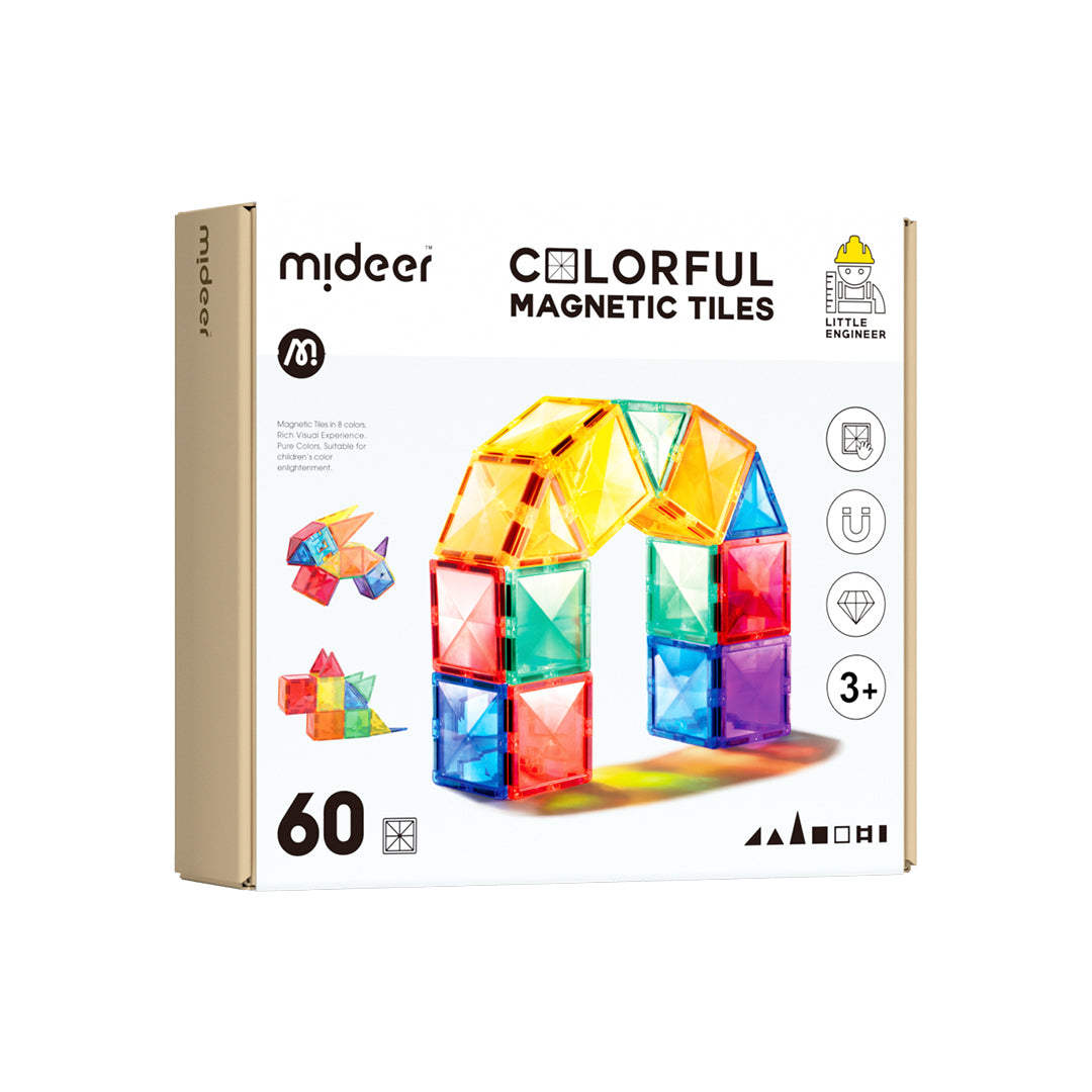 Colorful Magnetic Tiles 60P
