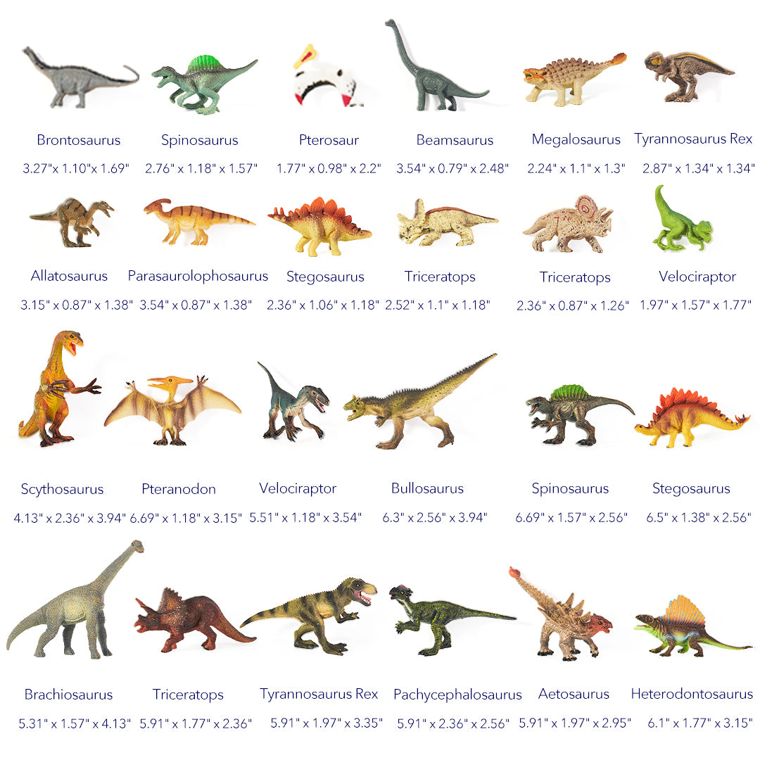 Set de juguetes de dinosaurios 24P
