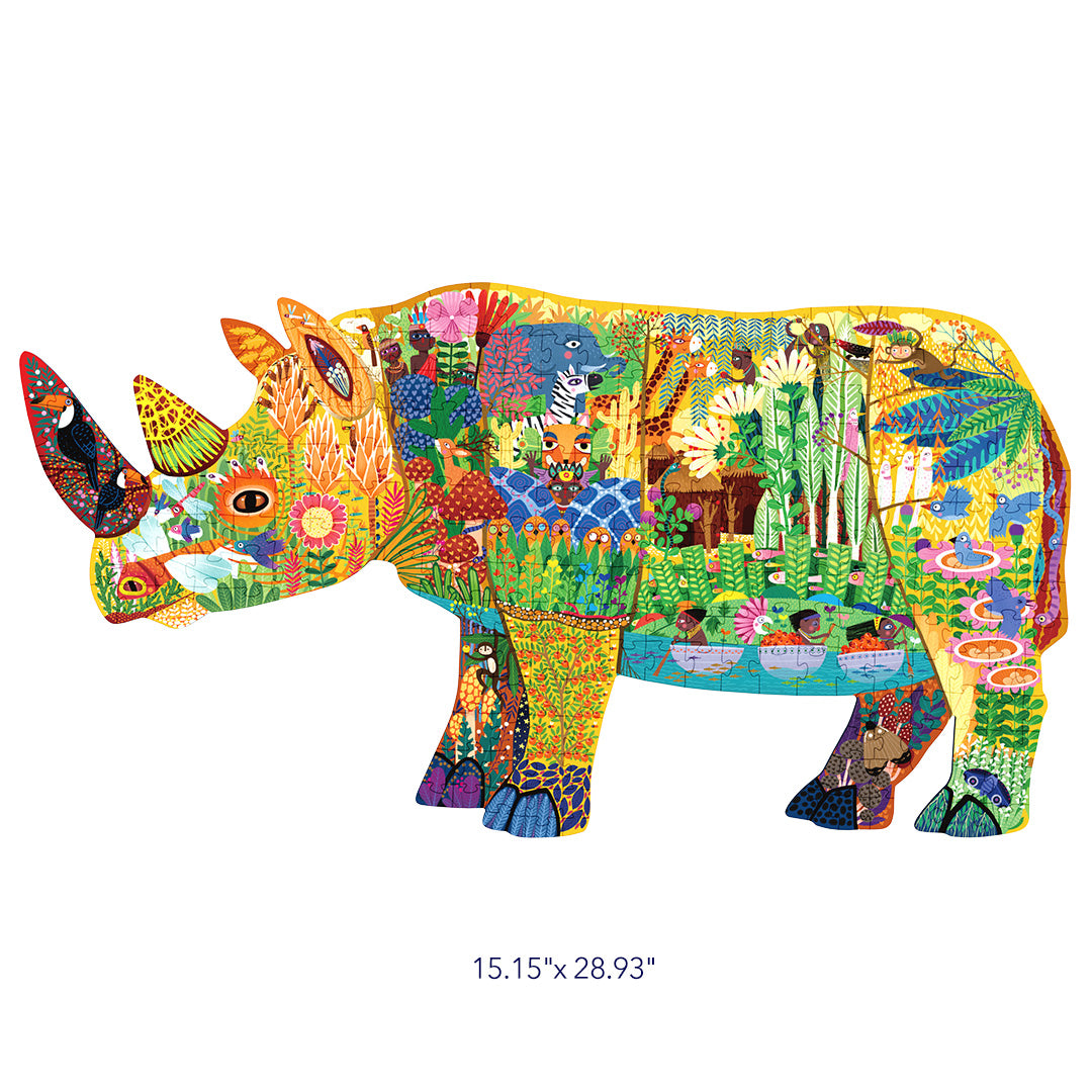 Puzzle a forma di: enorme rinoceronte sognante animale 280P