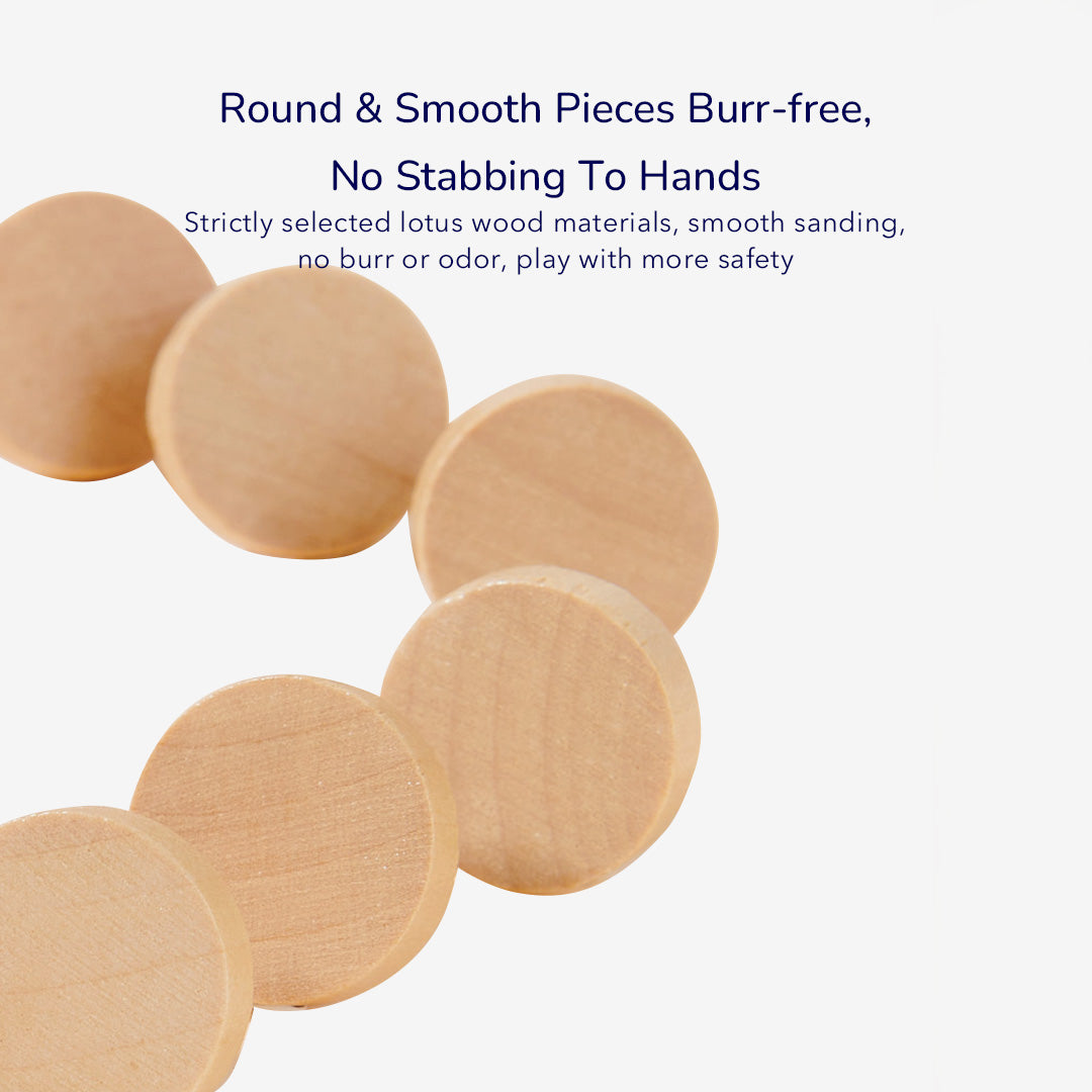 Smooth, burr-free lotus wood game pieces for safe play with Chinese Chess &amp; International Chess Board Game.