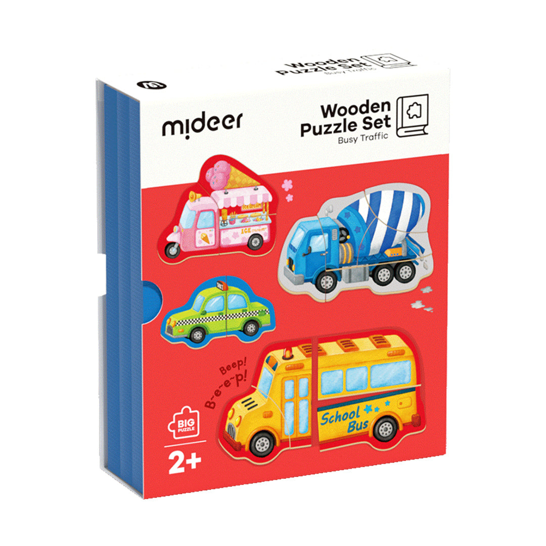 Wooden Puzzle Set: Busy Traffic 2P-5P