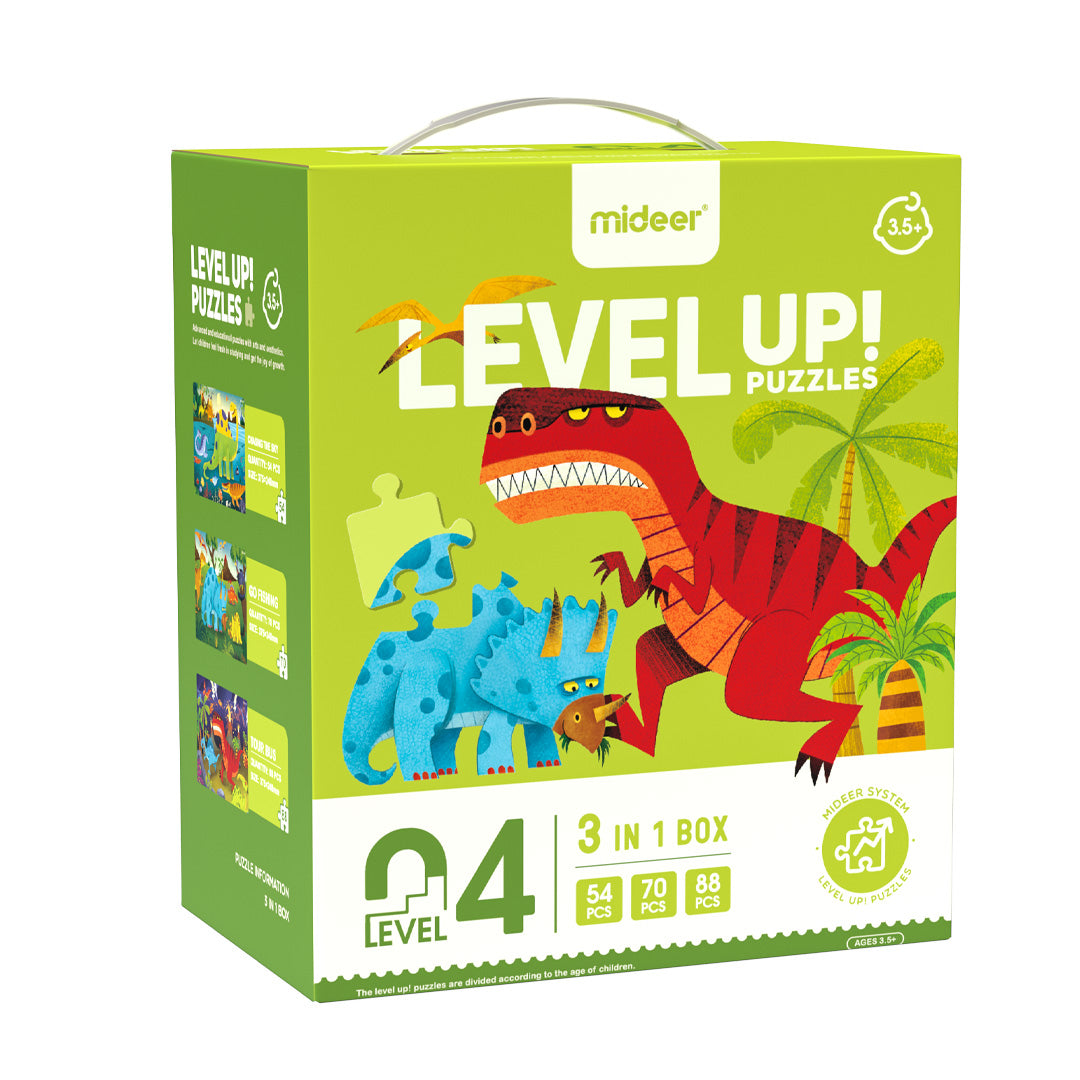 Level Up! Puzzles - Level 4: Dinosaur Age 54P-88P