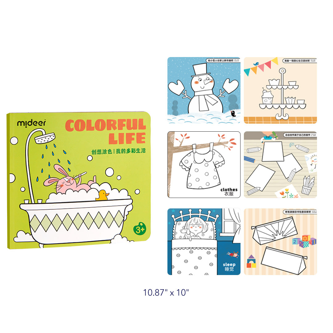First Coloring Book: Colorful Life