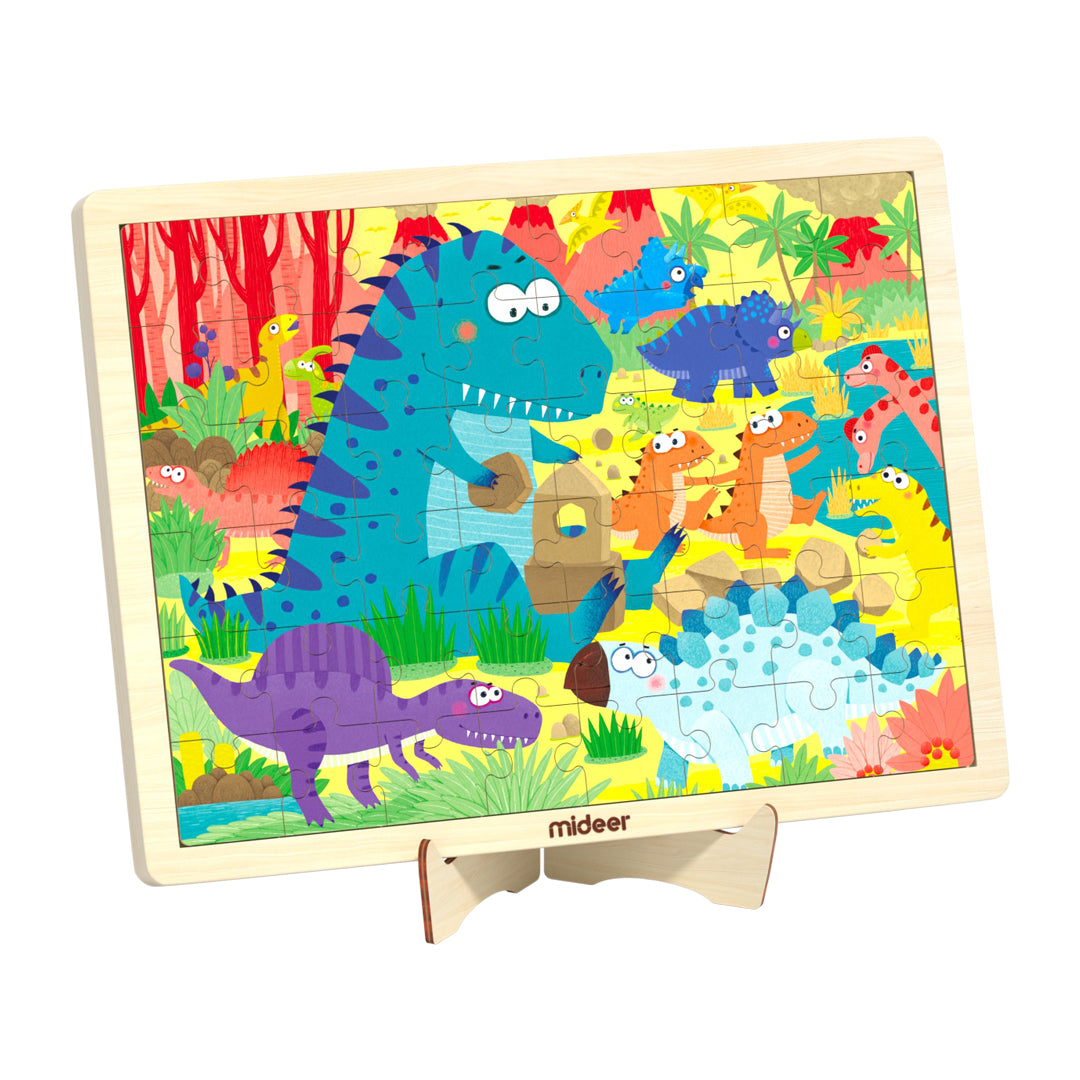 Wooden Puzzle: Dinosaur Family 48P